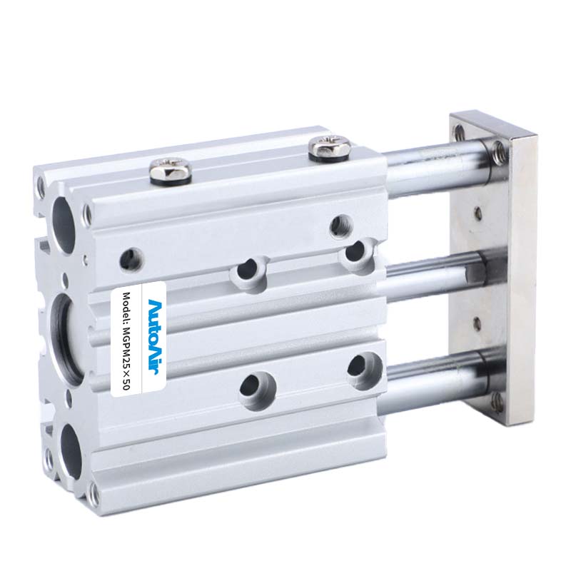 MGP Series Three-Shaft Pneumatic Cylinder - Three-Rod Guide Actuator | Three-Axis Pneumatic Cylinder with Guide Rod